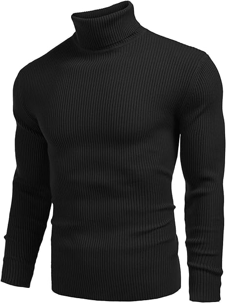 New Men's Turtleneck Sweaters Solid Long Sleeve Knitted Warm Pullovers Casual Slim High Neck Sweater Autumn Winter Knitwear Tops