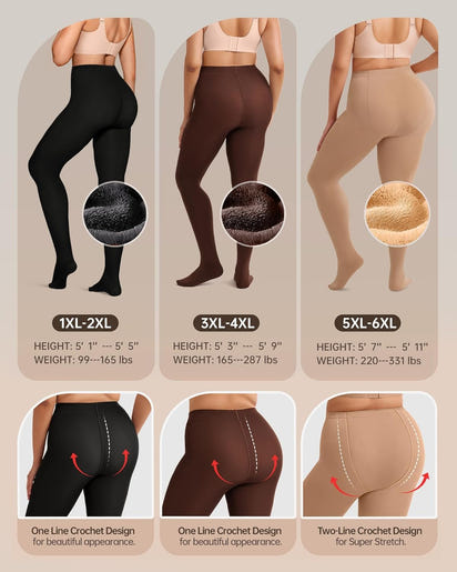 Fleece-Lined Elegance™ Tights for Comfort