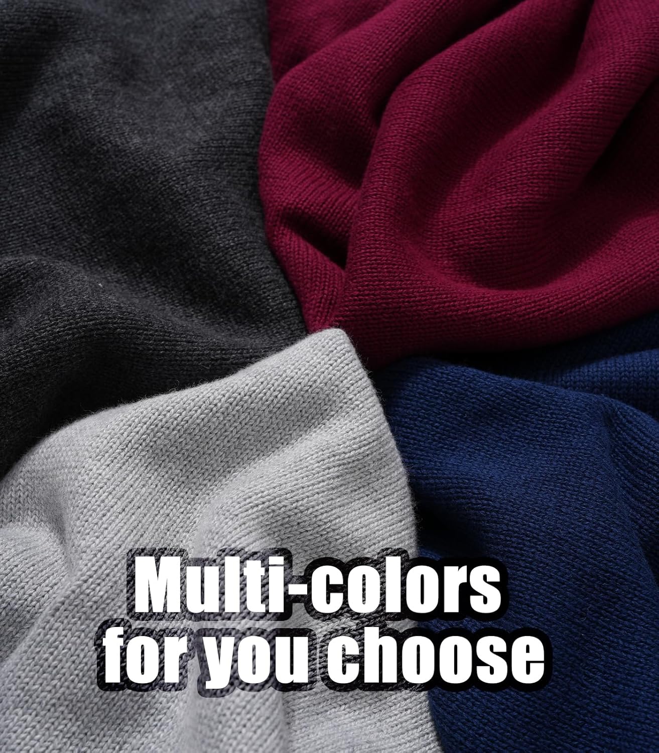 Men's Sweater 1/4 Zip Up Striped Pullover Fall Winter Color Block Polo Sweatshirts