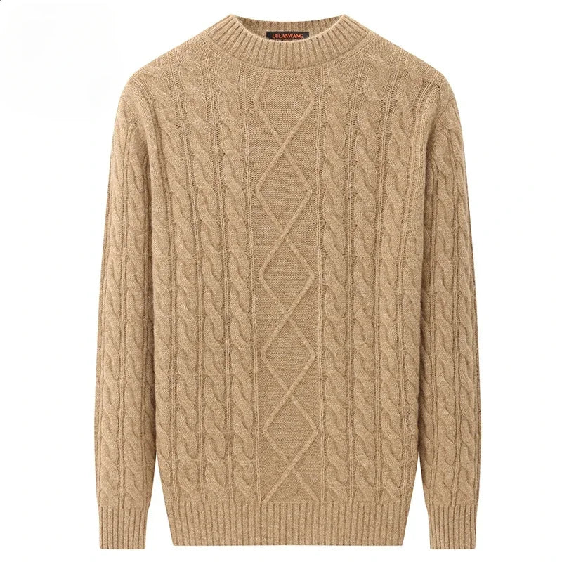 New Arrival Fashion Suerp Large Winter Thickened 100% Pure Cashmere Men's Knitted Base Sweater Plus Size XS S M L X2XL3XL4XL 5XL