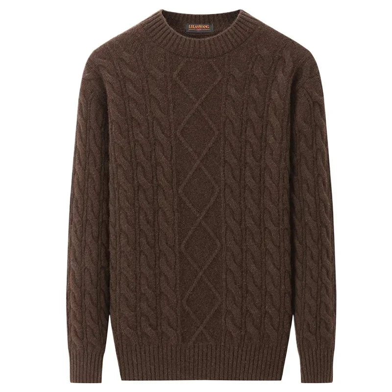 New Arrival Fashion Suerp Large Winter Thickened 100% Pure Cashmere Men's Knitted Base Sweater Plus Size XS S M L X2XL3XL4XL 5XL