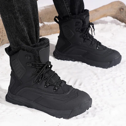 2025 Winter Boots for Men Waterproof Outdoor Hiking Boots Thick Plus Warm Ankle Boots Non-slip Hunting Sneakers Man Work Shoes