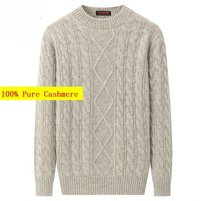 New Arrival Fashion Suerp Large Winter Thickened 100% Pure Cashmere Men's Knitted Base Sweater Plus Size XS S M L X2XL3XL4XL 5XL