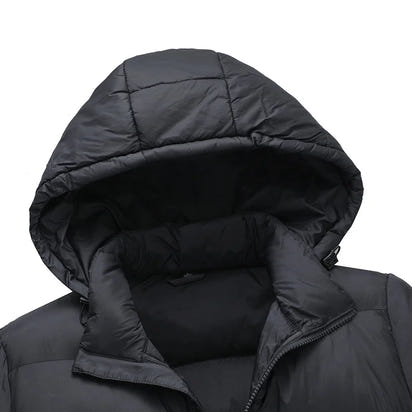 Mens Winter Warm Puffer Jacket New Cross Border Style Removable Hood  Cotton-Padded Outerwear for Men