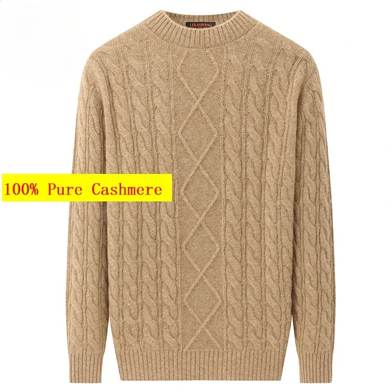 New Arrival Fashion Suerp Large Winter Thickened 100% Pure Cashmere Men's Knitted Base Sweater Plus Size XS S M L X2XL3XL4XL 5XL