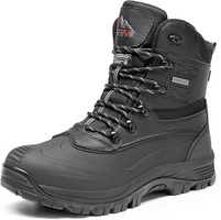 NORTIV 8 Men's Winter Snow Boots Insulated Waterproof Construction Hiking Ankle Booties Rubber Sole Work Casual Ski Boots POLAR