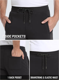 Men's Fleece Sweatpants with Drawstring Sherpa Lined Open Bottom Pants Winter Warm Running Casual Jogger Pants