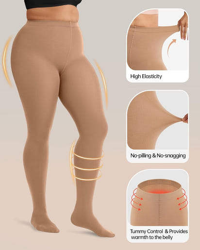 Fleece-Lined Elegance™ Tights for Comfort