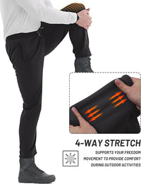 Men's Fleece Sweatpants with Drawstring Sherpa Lined Open Bottom Pants Winter Warm Running Casual Jogger Pants