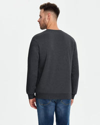 Men's Sweatshirt Sherpa Lined Sweater Crew-Neck Fleece Pullover Winter Heavyweight Thick Cotton Long Sleeve Shirts