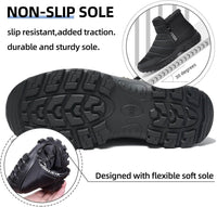 Mens Winter Snow Boots Fur Lined Warm Ankle Boots Zipper Closure Waterproof Outdoor Boots Men's Lightweight Comfortable Shoes