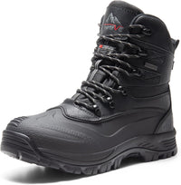 NORTIV 8 Men's Winter Snow Boots Insulated Waterproof Construction Hiking Ankle Booties Rubber Sole Work Casual Ski Boots POLAR