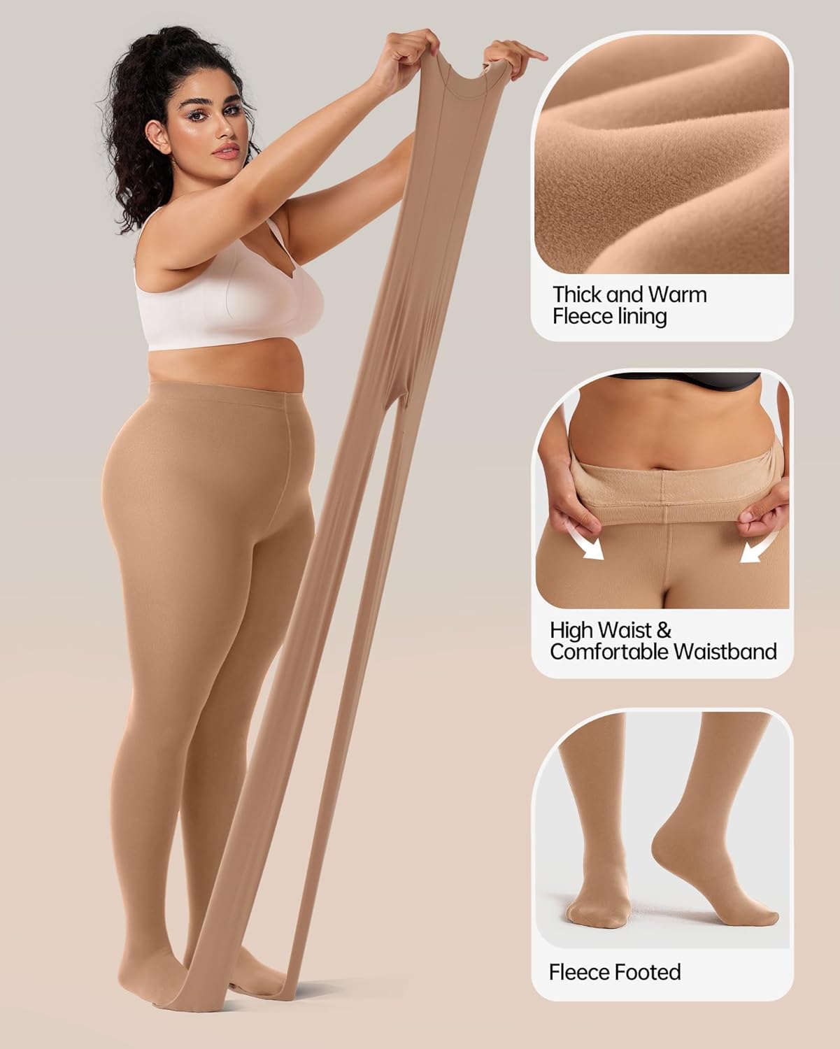 Fleece-Lined Elegance™ Tights for Comfort