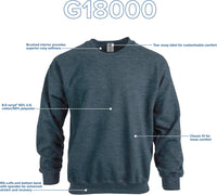 Gildan Men’s Fleece Crewneck Sweatshirt, Style G18000Sweatshirt