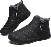 Men's Ankle Boots Men Fur Zip Shoes Man Women Winter Shoe High Quality Mens 2024 Waterproof Outside Boot Plus Size 45 46 47 48