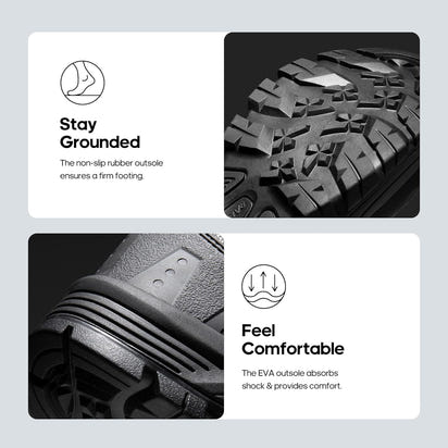 NORTIV 8 Men's Winter Snow Boots Insulated Waterproof Construction Hiking Ankle Booties Rubber Sole Work Casual Ski Boots POLAR