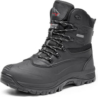 NORTIV 8 Men's Winter Snow Boots Insulated Waterproof Construction Hiking Ankle Booties Rubber Sole Work Casual Ski Boots POLAR