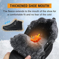 Men's Ankle Boots Men Fur Zip Shoes Man Women Winter Shoe High Quality Mens 2024 Waterproof Outside Boot Plus Size 45 46 47 48