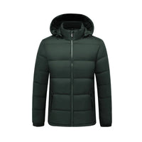 Mens Winter Warm Puffer Jacket New Cross Border Style Removable Hood  Cotton-Padded Outerwear for Men