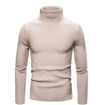 New Men's Turtleneck Sweaters Solid Long Sleeve Knitted Warm Pullovers Casual Slim High Neck Sweater Autumn Winter Knitwear Tops