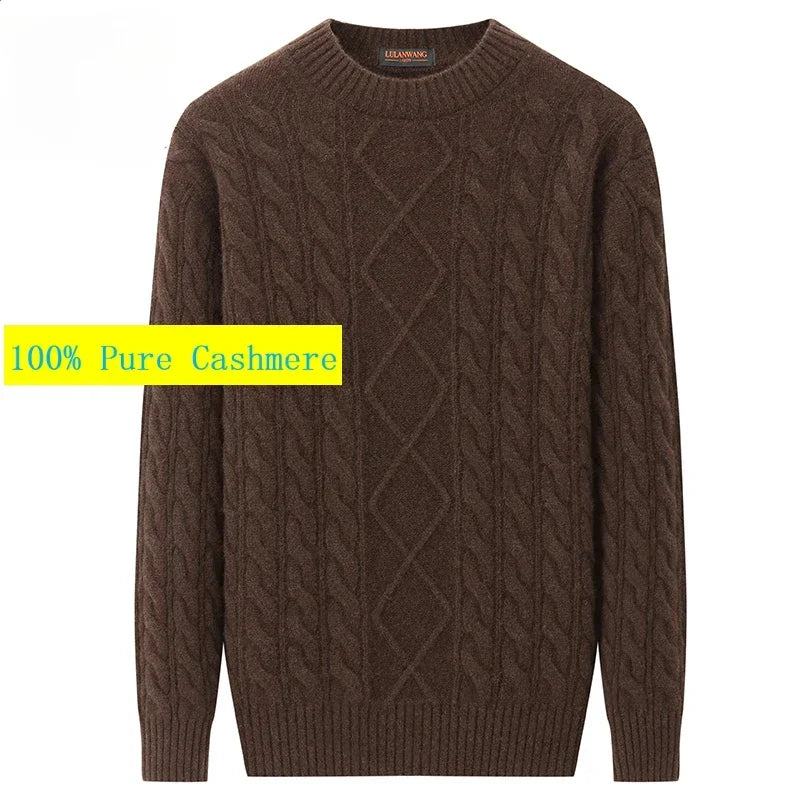 New Arrival Fashion Suerp Large Winter Thickened 100% Pure Cashmere Men's Knitted Base Sweater Plus Size XS S M L X2XL3XL4XL 5XL