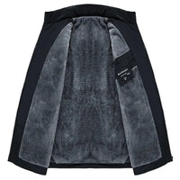 Puffer Jacket Men's Plush Thickened Parkas Stand Collar Jacket Men's Coat Winter Warm Thick Zipper Coat Padded Overcoat for Men