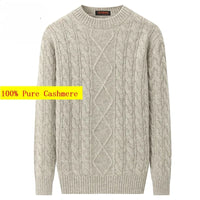 New Arrival Fashion Suerp Large Winter Thickened 100% Pure Cashmere Men's Knitted Base Sweater Plus Size XS S M L X2XL3XL4XL 5XL