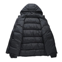 Mens Winter Warm Puffer Jacket New Cross Border Style Removable Hood  Cotton-Padded Outerwear for Men