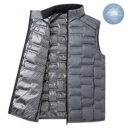 Men Winter New White Duck Down Vest Men Warm Windproof Stand Collar Sleeveless Vest Men Ultralight Waterproof Waistcoat Male