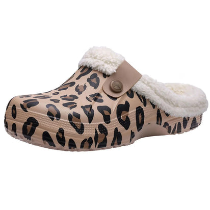 Asgard Winter Fur Furry Slippers For Men Outdoor Fashion Waterproof Plush Cotton Slippers Indoor Warm Cozy Non-slip Home Shoes