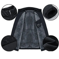 Puffer Jacket Men's Plush Thickened Parkas Stand Collar Jacket Men's Coat Winter Warm Thick Zipper Coat Padded Overcoat for Men