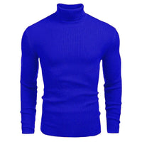 New Men's Turtleneck Sweaters Solid Long Sleeve Knitted Warm Pullovers Casual Slim High Neck Sweater Autumn Winter Knitwear Tops