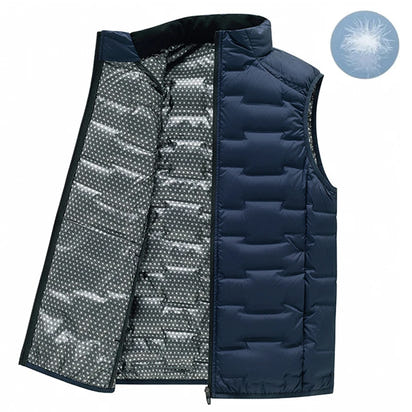 Men Winter New White Duck Down Vest Men Warm Windproof Stand Collar Sleeveless Vest Men Ultralight Waterproof Waistcoat Male