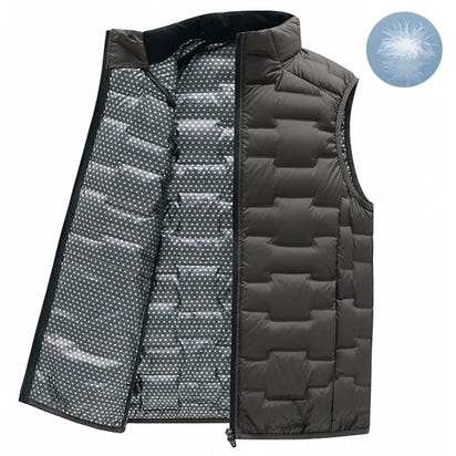 Men Winter New White Duck Down Vest Men Warm Windproof Stand Collar Sleeveless Vest Men Ultralight Waterproof Waistcoat Male