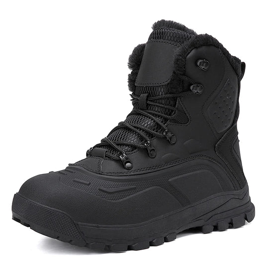 2025 Winter Boots for Men Waterproof Outdoor Hiking Boots Thick Plus Warm Ankle Boots Non-slip Hunting Sneakers Man Work Shoes