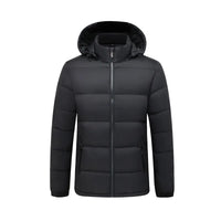 Mens Winter Warm Puffer Jacket New Cross Border Style Removable Hood  Cotton-Padded Outerwear for Men