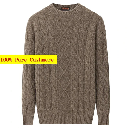 New Arrival Fashion Suerp Large Winter Thickened 100% Pure Cashmere Men's Knitted Base Sweater Plus Size XS S M L X2XL3XL4XL 5XL